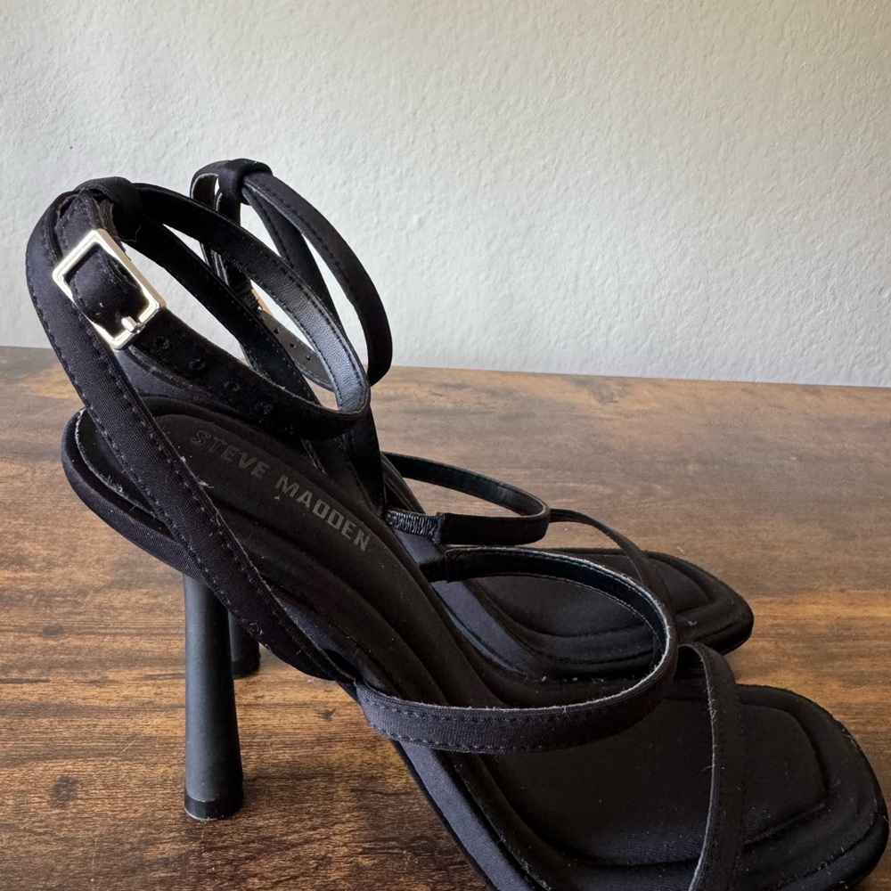 Steve Madden Elegant Black Strappy Heels